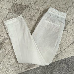 Men’s White linen trousers from Zara in size small